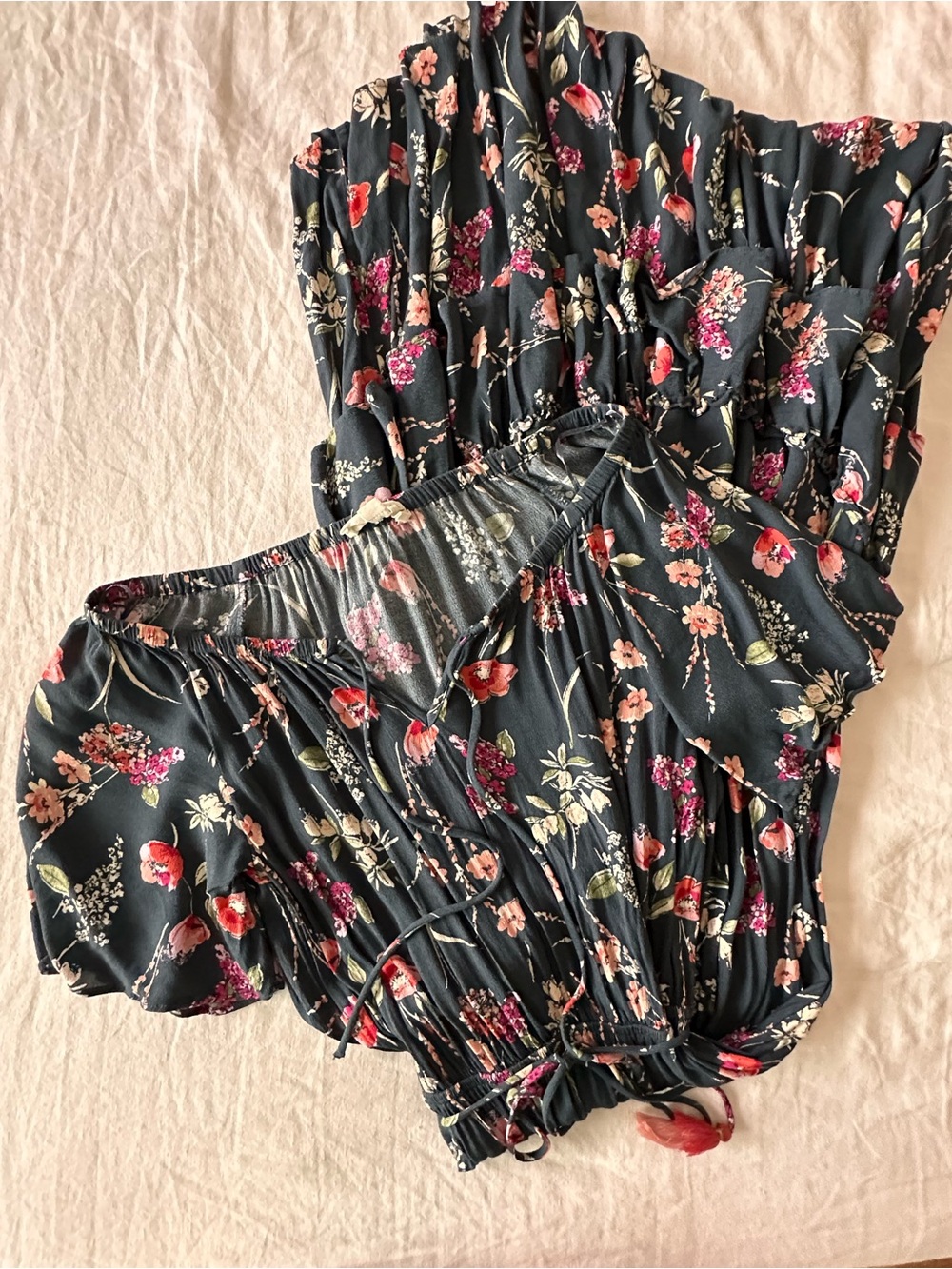 Lovestitch - Off Shoulder Blue Floral Dress (size S)
